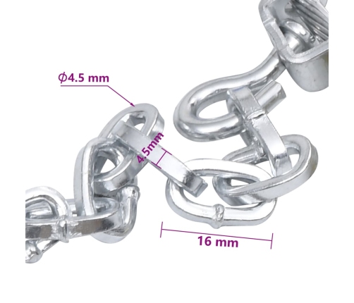 vidaXL auto riepu sniega ķēdes, 2 gab., 16 mm, apvidus auto, 4x4, 400