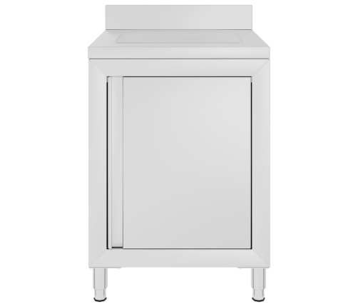 vidaXL virtuves skapītis ar žāvēšanas virsmu, nerūsējošs tērauds