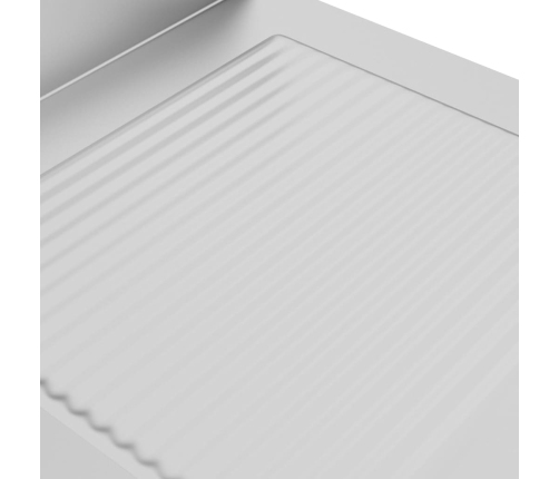 vidaXL virtuves skapītis ar žāvēšanas virsmu, nerūsējošs tērauds