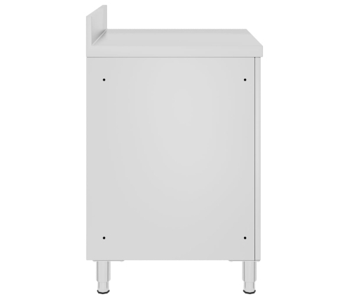 vidaXL virtuves darba galds ar skapīti, 60x60x96 cm, tērauds