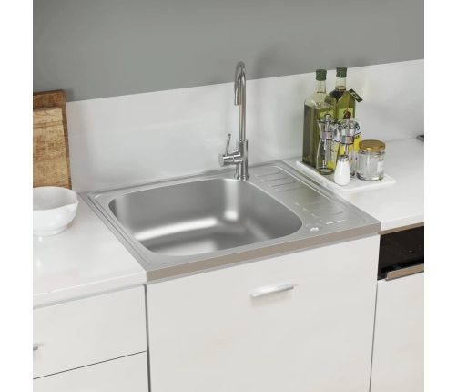 Virtuves Izlietne, 600X500X155 Mm, Nerūsējošs Tērauds Vidaxl