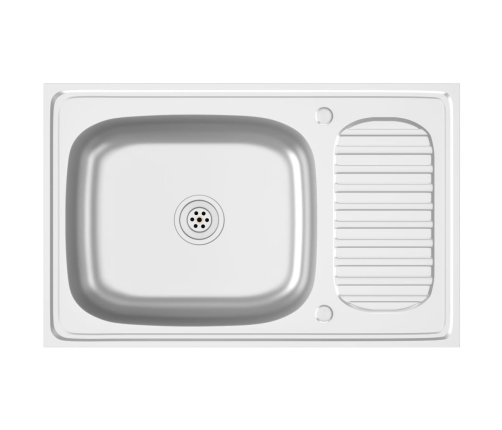 Virtuves Izlietne, 800X500X155 Mm, Nerūsējošs Tērauds Vidaxl