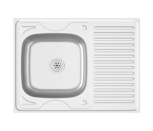 Virtuves Izlietne, 800X600X155 Mm, Nerūsējošs Tērauds Vidaxl