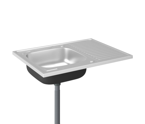 Virtuves Izlietne, 800X600X155 Mm, Nerūsējošs Tērauds Vidaxl