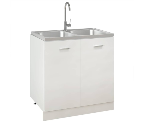 Virtuves Izlietne, 2 Bļodas, 800X500X155 Mm, Nerūsējošs Tērauds Vidaxl