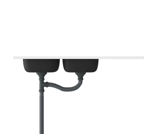 Virtuves Izlietne, 2 Bļodas, 1200X500X155Mm, Nerūsējošs Tērauds Vidaxl