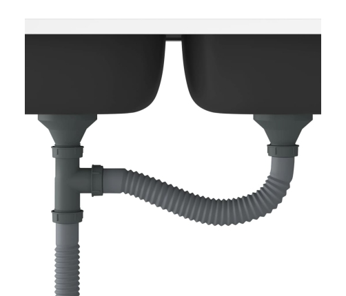 Virtuves Izlietne, 2 Bļodas, 1200X500X155Mm, Nerūsējošs Tērauds Vidaxl