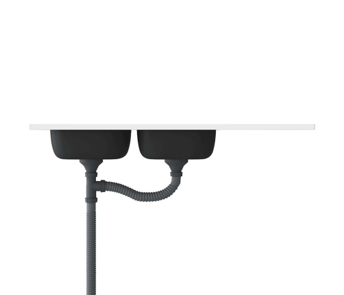 Virtuves Izlietne, 2 Bļodas, 1200X600X155Mm, Nerūsējošs Tērauds Vidaxl