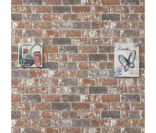 vidaXL 3D sienas paneļi, 10 gab., tumši brūnu un pelēku ķieģeļi, EPS