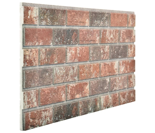 vidaXL 3D sienas paneļi, 10 gab., tumši brūnu un pelēku ķieģeļi, EPS