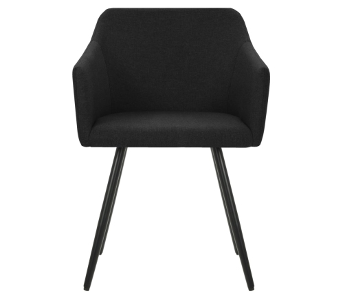 Virtuves Krēsli, 2 Gab., Melns Audums Vidaxl