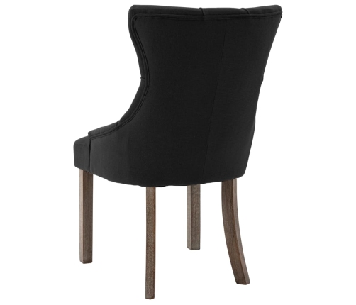 vidaXL virtuves krēsli, 2 gab., melns audums