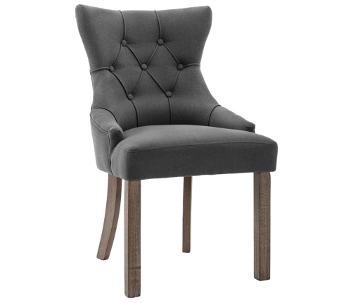 vidaXL virtuves krēsli, 2 gab., pelēks audums