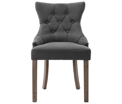 vidaXL virtuves krēsli, 2 gab., pelēks audums