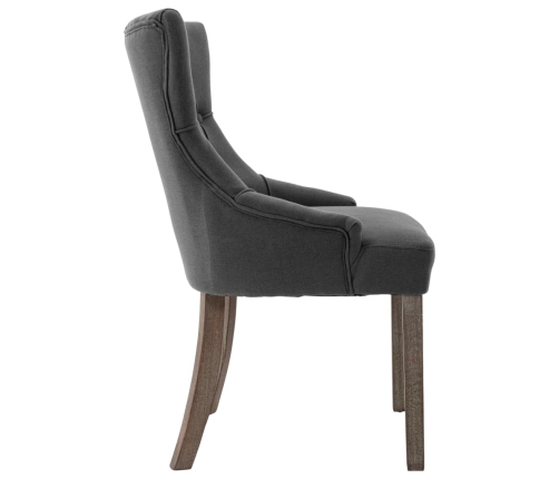 vidaXL virtuves krēsli, 2 gab., pelēks audums