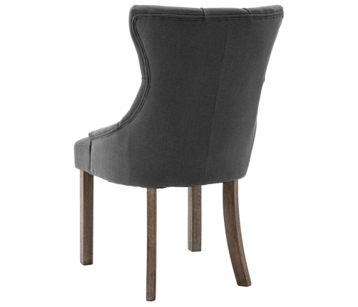 vidaXL virtuves krēsli, 2 gab., pelēks audums