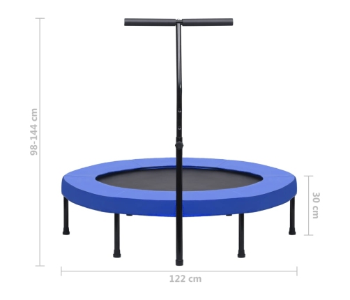 Fitnesa Batuts Ar Rokturi Un Aizsargapmali, 122 Cm Vidaxl