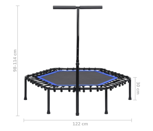 Fitnesa Batuts Ar Rokturi, 122 Cm Vidaxl