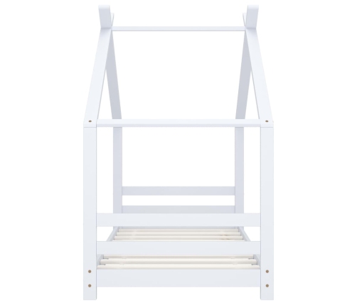 vidaXL bērnu gultas rāmis, balts, priedes masīvkoks, 80x160 cm