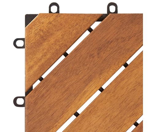 vidaXL terases flīzes, 10 gab., 30x30 cm, akācijas masīvkoks