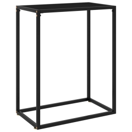 Konsoles Galdiņš, Melns, 60X35X75 Cm, Rūdīts Stikls Vidaxl
