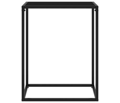 vidaXL konsoles galdiņš, melns, 60x35x75 cm, rūdīts stikls