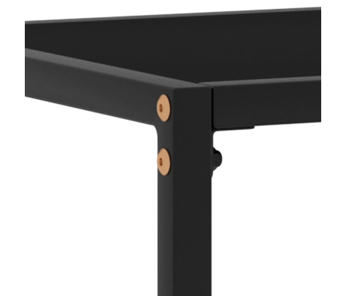 vidaXL konsoles galdiņš, melns, 60x35x75 cm, rūdīts stikls
