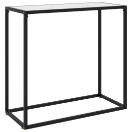 Konsoles Galdiņš, Balts, 80X35X75 Cm, Rūdīts Stikls Vidaxl