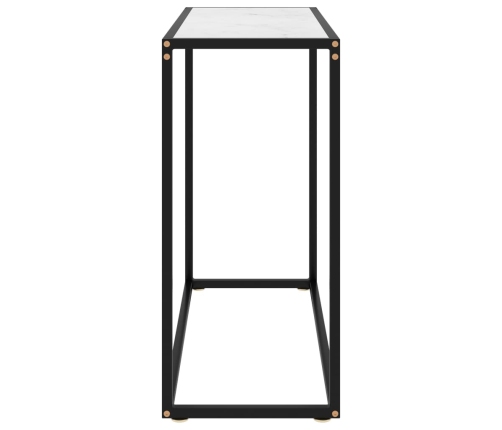 vidaXL konsoles galdiņš, balts, 80x35x75 cm, rūdīts stikls