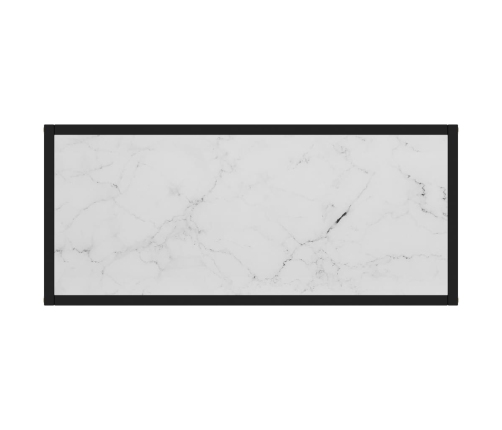 vidaXL konsoles galdiņš, balts, 80x35x75 cm, rūdīts stikls