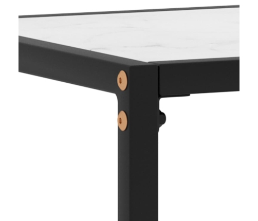 vidaXL konsoles galdiņš, balts, 80x35x75 cm, rūdīts stikls