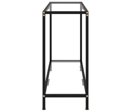 vidaXL konsoles galdiņš, 100x35x75 cm, rūdīts stikls, caurspīdīgs