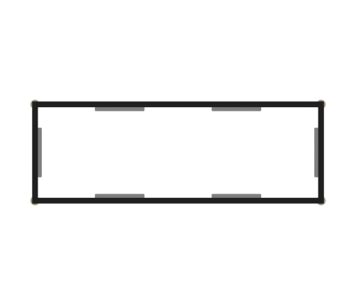 vidaXL konsoles galdiņš, 100x35x75 cm, rūdīts stikls, caurspīdīgs
