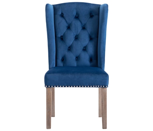 Virtuves Krēsli, 2 Gab., Zils Samts Vidaxl