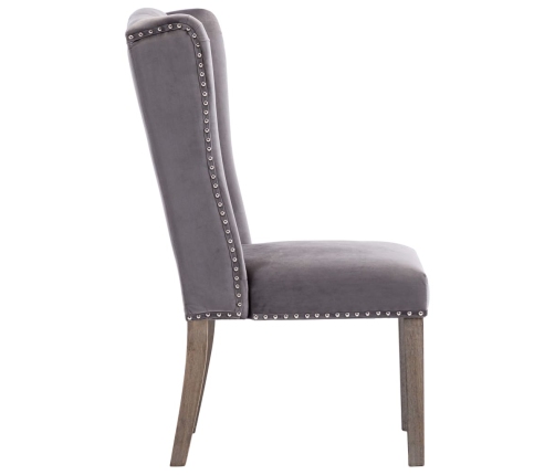 vidaXL virtuves krēsli, 2 gab., pelēks samts