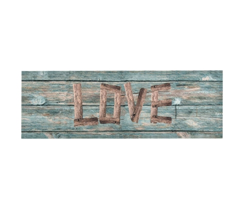 vidaXL virtuves paklājs, mazgājams, LOVE apdruka, 45x150 cm