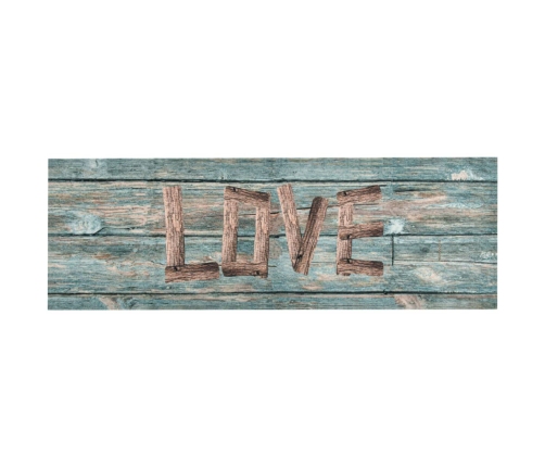 vidaXL virtuves paklājs, mazgājams, LOVE apdruka, 60x180 cm