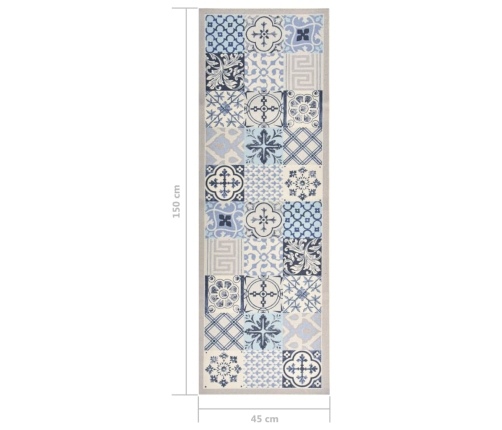 vidaXL virtuves paklājs, mazgājams, mozaīkas apdruka, 45x150 cm