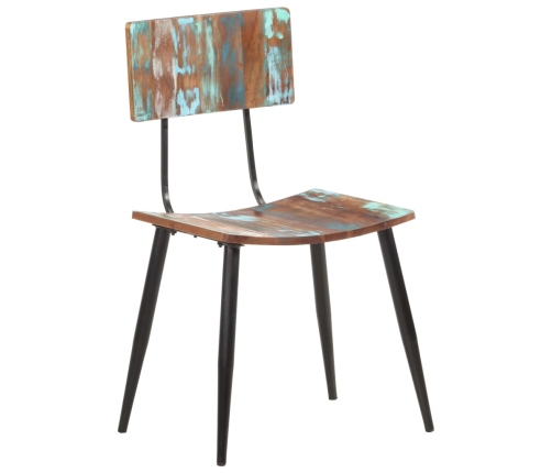 vidaXL virtuves krēsli, 4 gab., pārstrādāts masīvkoks