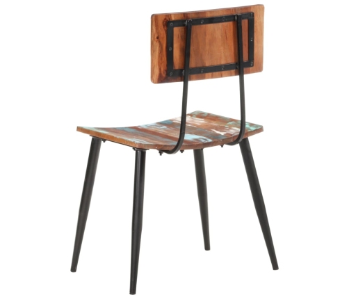 vidaXL virtuves krēsli, 6 gab., pārstrādāts masīvkoks