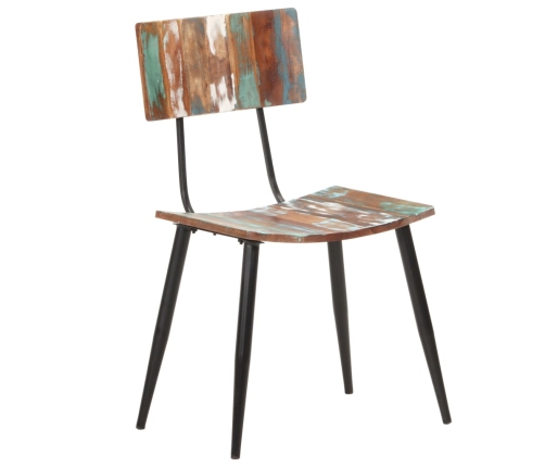 vidaXL virtuves krēsli, 6 gab., pārstrādāts masīvkoks