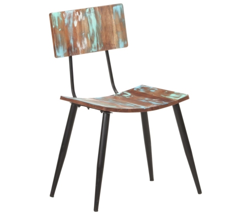 vidaXL virtuves krēsli, 6 gab., pārstrādāts masīvkoks