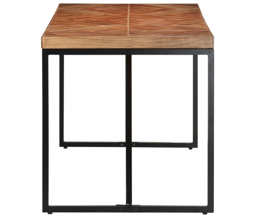 vidaXL virtuves galds, 140x70x76 cm, akācijas un mango masīvkoks