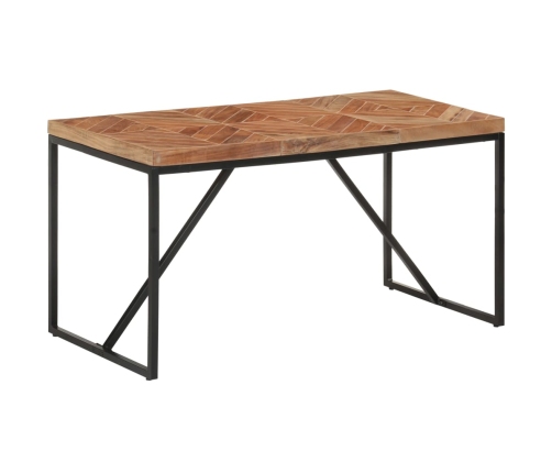vidaXL virtuves galds, 140x70x76 cm, akācijas un mango masīvkoks