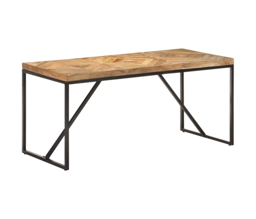 vidaXL virtuves galds, 160x70x76 cm, akācijas un mango masīvkoks