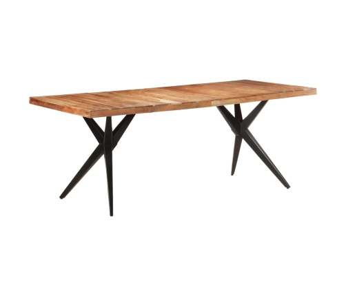 vidaXL virtuves galds, 200x90x76 cm, akācijas masīvkoks