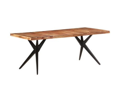 vidaXL virtuves galds, 200x90x76 cm, akācijas masīvkoks