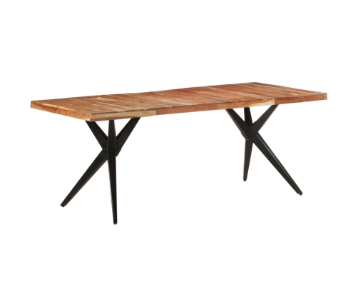 vidaXL virtuves galds, 200x90x76 cm, akācijas masīvkoks