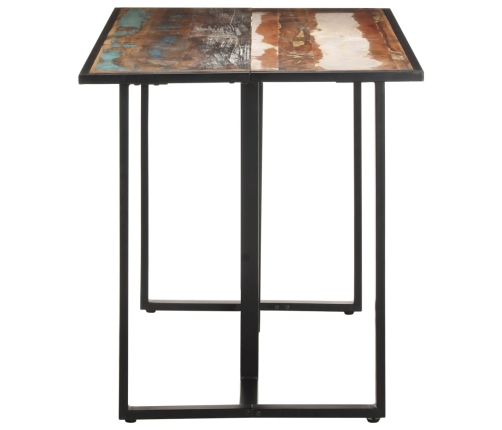 vidaXL virtuves galds, 140 cm, pārstrādāts masīvkoks