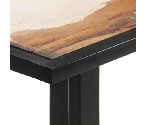 vidaXL virtuves galds, 140 cm, pārstrādāts masīvkoks